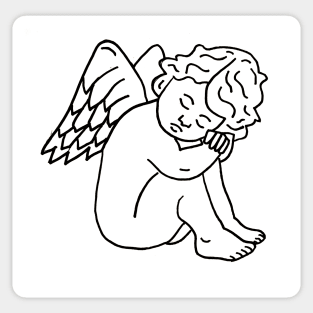 Sleepy Cherub Sticker